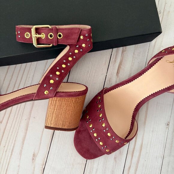 J.Crew Studded Penny Sandals, Suede, sz 8 New w/Box! - Picture 1 of 12